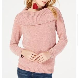 INC Chenille-cowl neck sweater/blouse